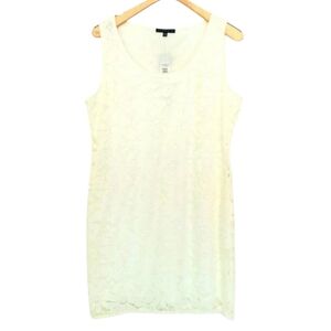 Tiana B. Dress Women's Cream/White Size LX Lace Crochet Midi Style#88953SA NWT